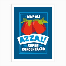 Blue Napoli Azzali Tomatoes Art Print