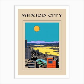 Minimal Design Style Of Mexico City, Mexico 4 Poster Art Print