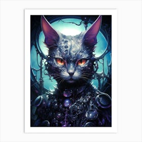 Cat In A Cage Art Print