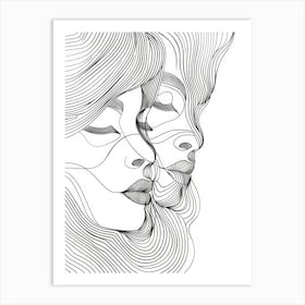 Abstract Women Faces 7 Art Print