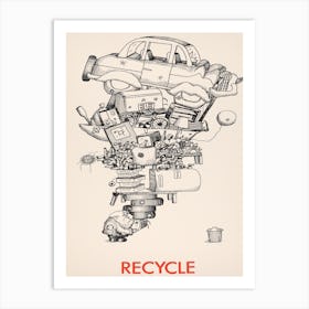 Recycle 1970 Vintage Art Print