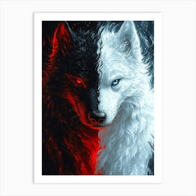 White Wolf Art Print