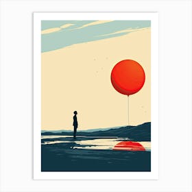 Red Balloon, Minimalism Art Print