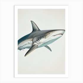 Great White Shark Vintage Art Print