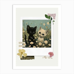 Scrapbook Kittens Fairycore Painting 1 Art Print