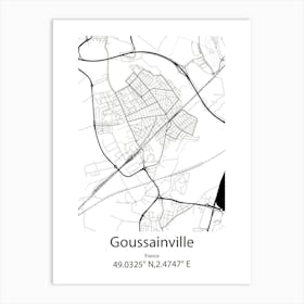 Goussainville,France Minimalist Map Art Print