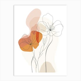 Abstract Flowers 7 Art Print