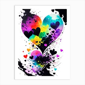 Rainbow Hearts 1 Art Print