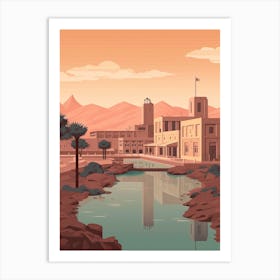 Riyadh Saudi Arabia Travel Illustration 2 Art Print