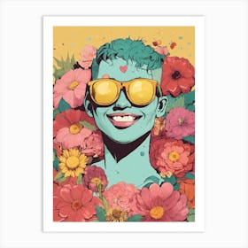 Flower Girl-Festival Vibes Art Print