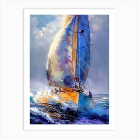 Sailboat In The Ocean 2 sport Art Print