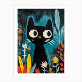 Cat In The Garden 5 Art Print