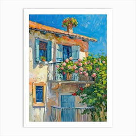 Balcony Painting In Larnaca 3 Art Print