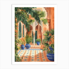 Courtyard In Morocco Art Print