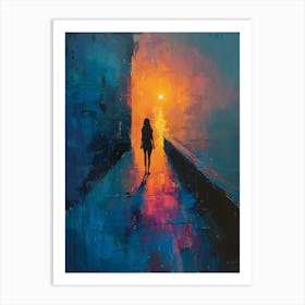 Sunset Walk Art Print