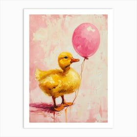 Cute Duck 3 With Balloon Art Print
