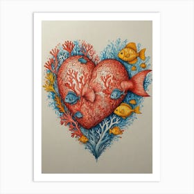 Heart Of Coral 2 Art Print