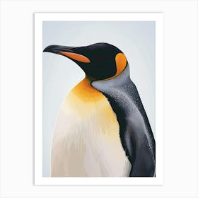 Emperor Penguin Signy Island Minimalist Illustration 2 Art Print