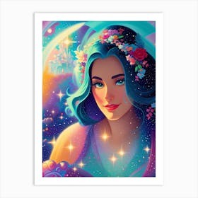 Fantasy Galaxy Girl 5 Art Print