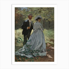 Bazille And Camille (Study For Déjeuner Sur L Herbe), (1865), Claude Monet Art Print