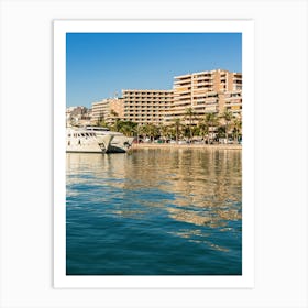 Yacht On The Beach Palma Mallorca Art Print