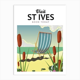 Visit St Ives Book Today Art Print