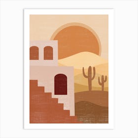 House In The Desert Art Print