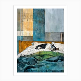 Dog In Bed animal Dog's life 1 Art Print