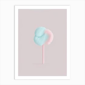 Cotton Candy Candy Sweetie Simplicity Flower Art Print