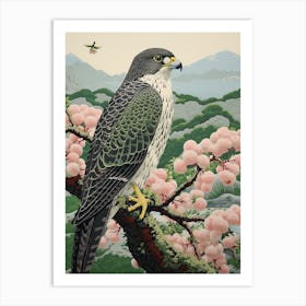 Ohara Koson Inspired Bird Painting Falcon 5 Art Print