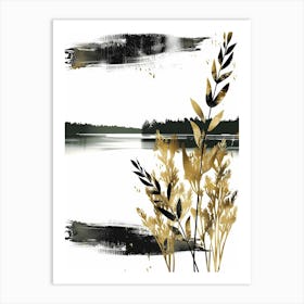 Gold And Black Canvas Print 42 Art Print