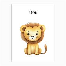 Lion Kids Art Print