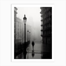 Bilbao, Spain, Black And White Analogue Photography 4 Art Print
