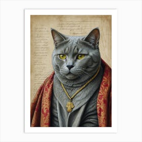 King Cat 6 Art Print