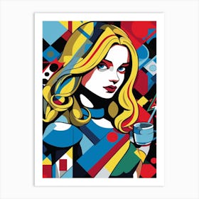 Alice In Wonderland In The Style Of Roy Lichtenstein 3 Art Print