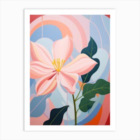 Lily 3 Hilma Af Klint Inspired Pastel Flower Painting Art Print