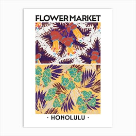 Flower Market Honolulu Eugene Seguy Vintage Botanical Art Print