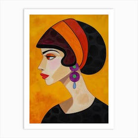 Woman In A Hat 101 Art Print