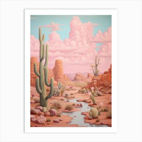 Cowgirl Pink Desert 2 Art Print