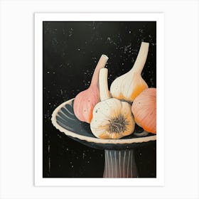 Art Deco Garlic 2 Art Print