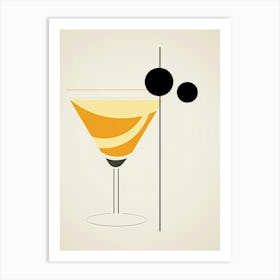 Mid Century Modern Sidecar Floral Infusion Cocktail 6 Art Print