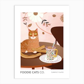 Foodie Cats Co Cat And Churros 1 Art Print