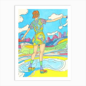 Psychedelic Girl Art Print