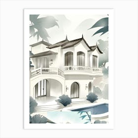 Chinese House Art Print