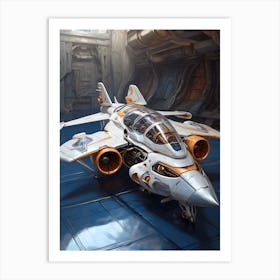 Futuristic Spaceship Art Print