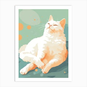 White Cat 12 Art Print