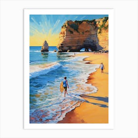 A Painting Of Praia Dona Ana, Lagos Portugal 1 Art Print