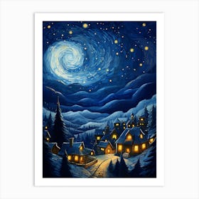 Christmas Village 1 Art Print