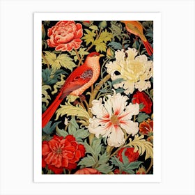 Birds And Flowers 3 Art Print