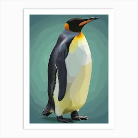 Emperor Penguin Petermann Island Minimalist Illustration 4 Art Print